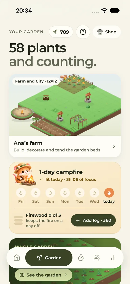 Garden with harvested plants
